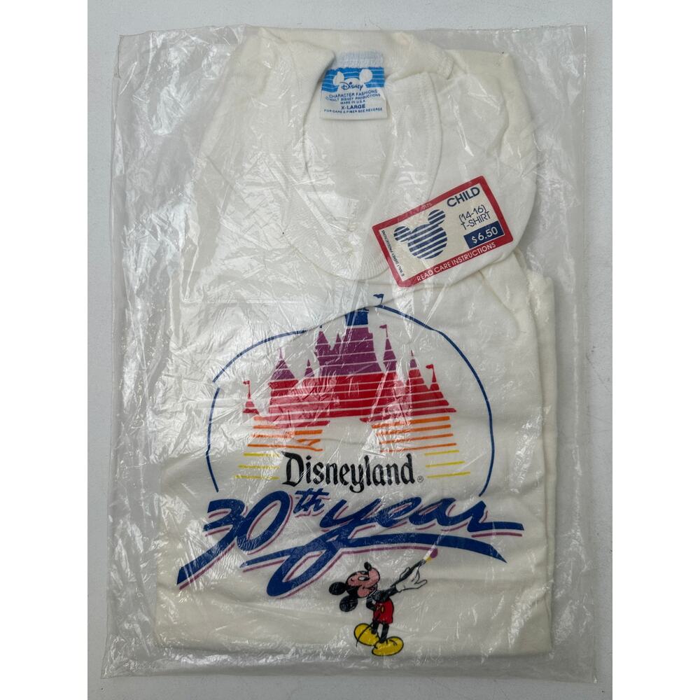 NWT Vintage 1985 Disneyland 30th Year Anniversary T-shirt Children's XL (14-16)